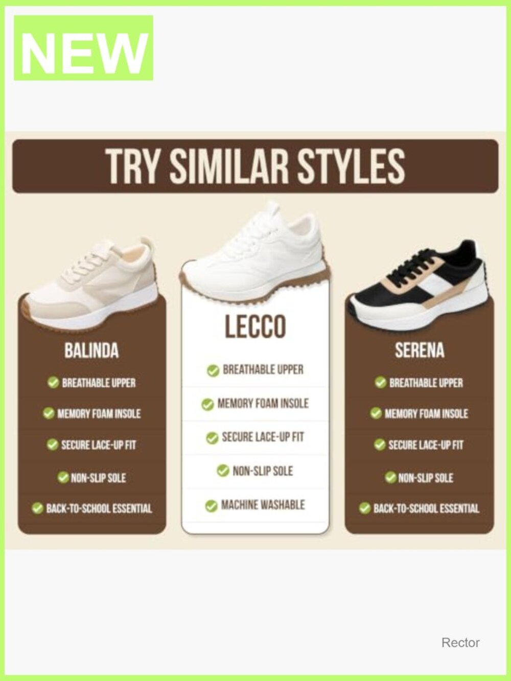 Memory Foam Lace-up Fashion Sneakers - Non-Slip Casual Walking Shoes - Picture 6 of 7